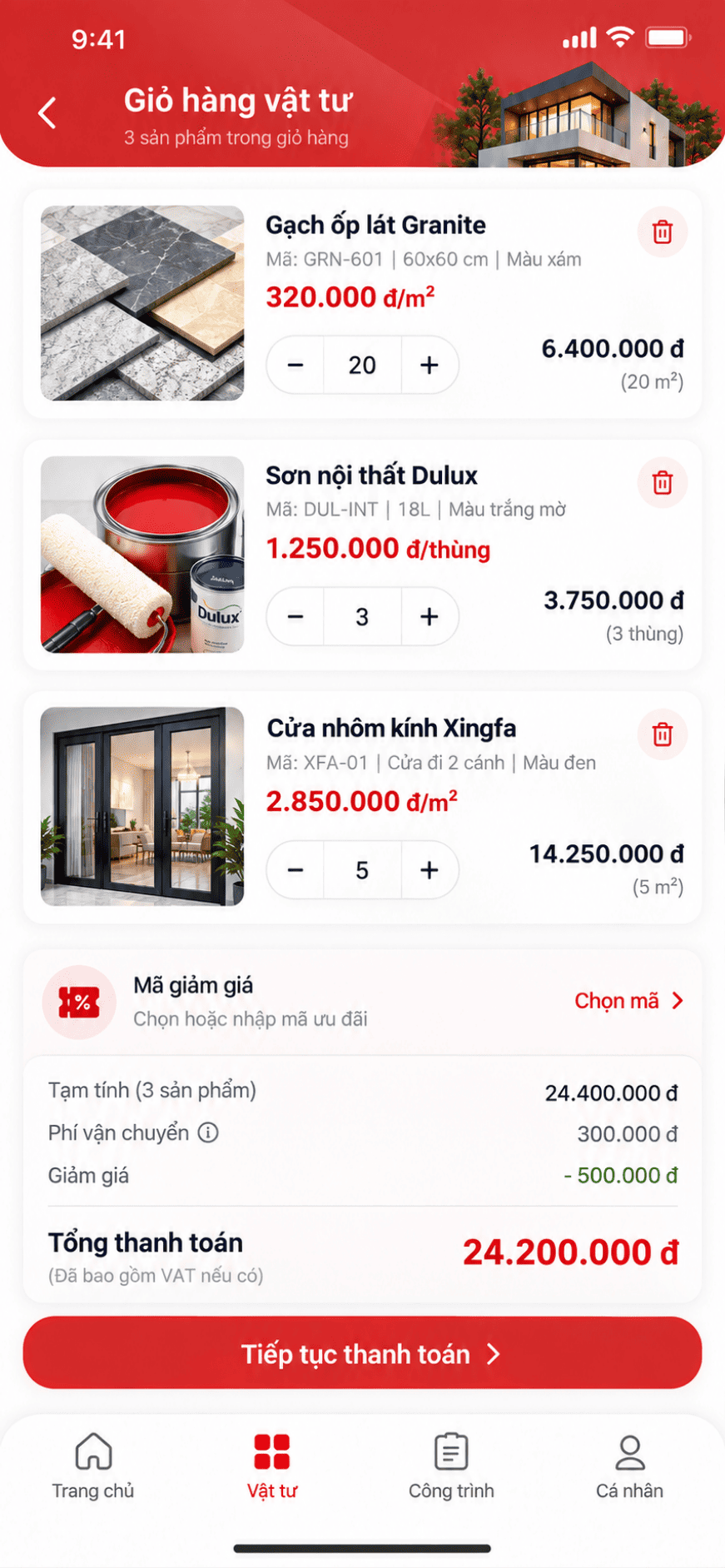 App xây dựng